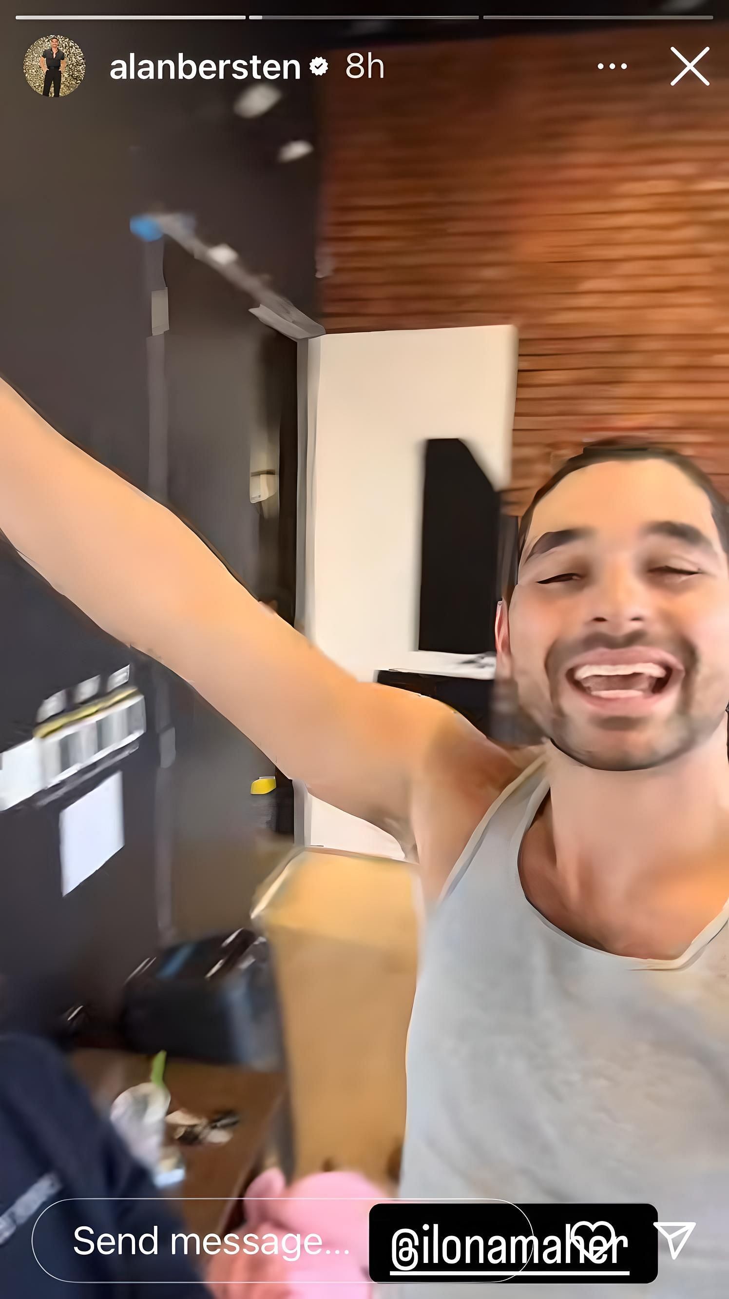 Ilona Maher and Alan Bersten during Rehearsals for Dancing with the Stars Show / Source: Instagram / @alanbersten