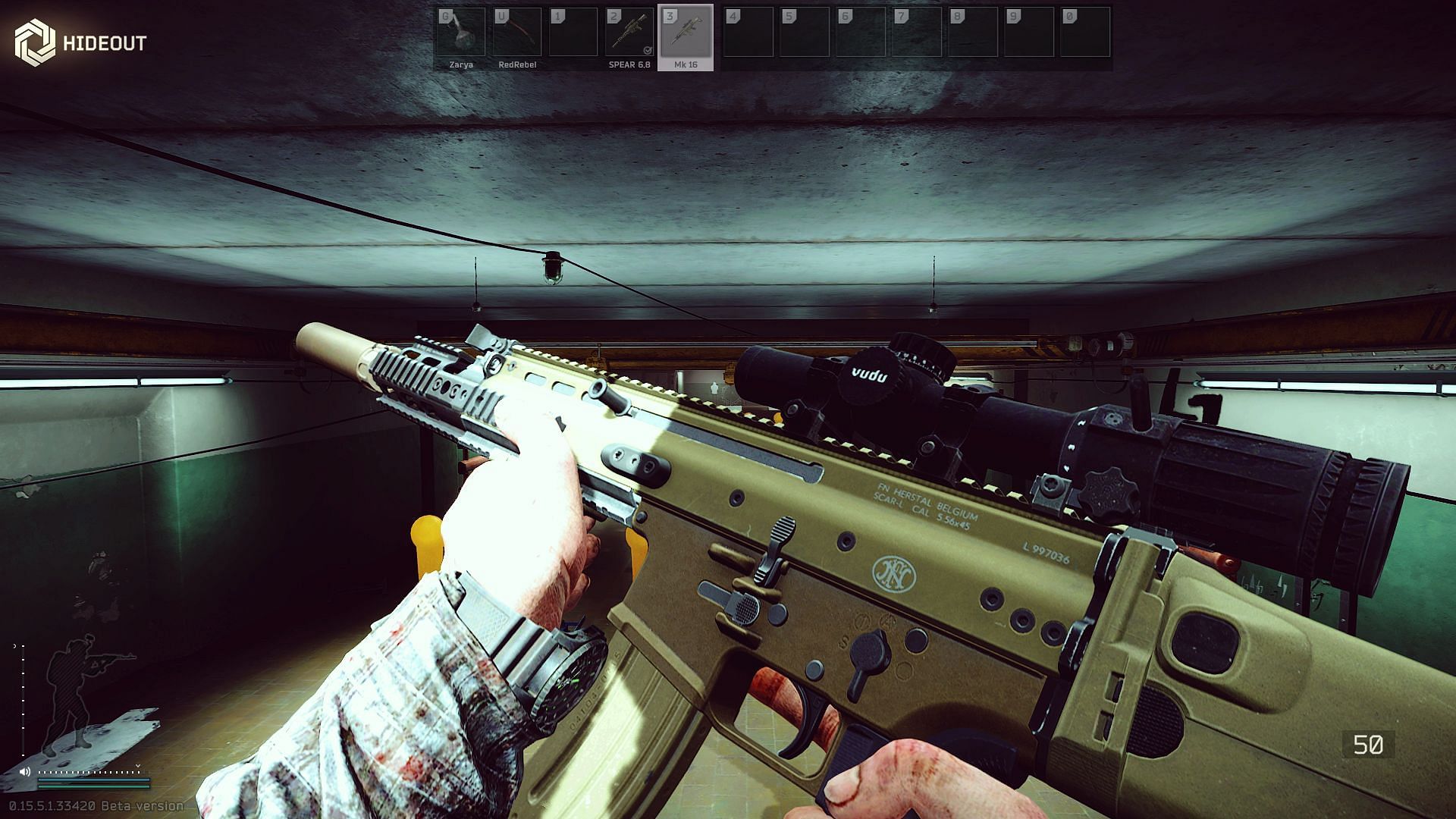 FN SCAR-L assault rifle in Escape from Tarkov (Image via Battlestate Games)