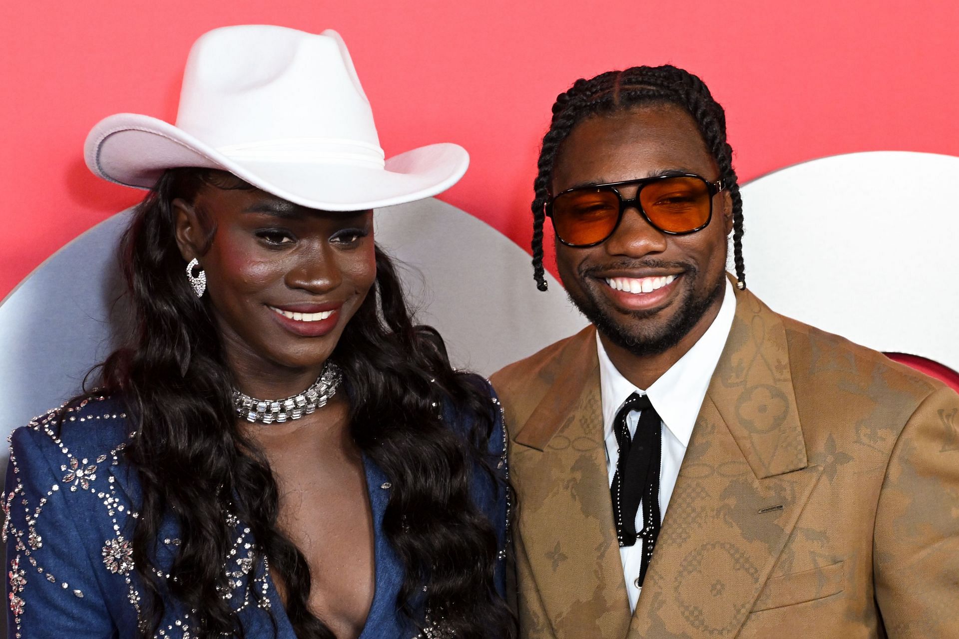 Lyles and Bromfield at the 2024 GQ Men Of The Year Party (Image Source: Getty)