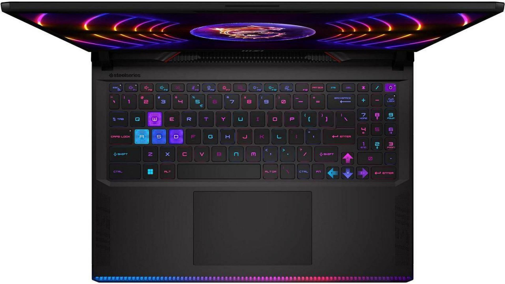 MSI Raider GE68 HX&#039;s per-key RGB keyboard (Image via MSI)