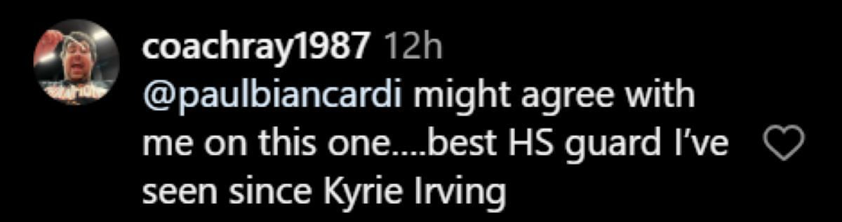 Fan compares Darryn Peterson with Kyrie Irving.