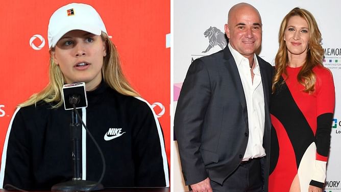 Andre Agassi called out by Eugenie Bouchard for being "scared" as he and Steffi Graf share their strategy for Pickleball Slam 3