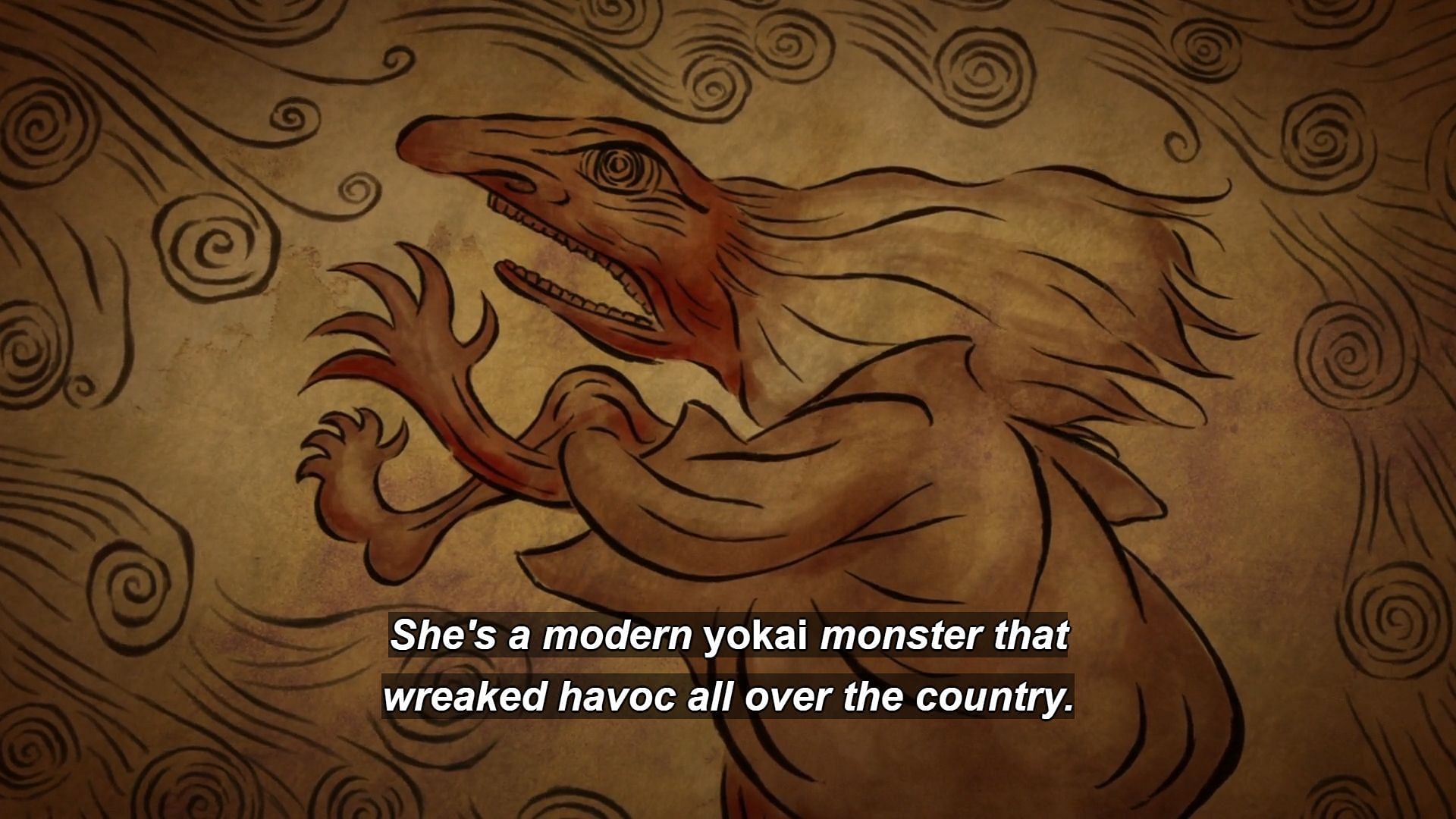 Turbo Granny portrayed as a yokai in the anime (Image via Science SARU)