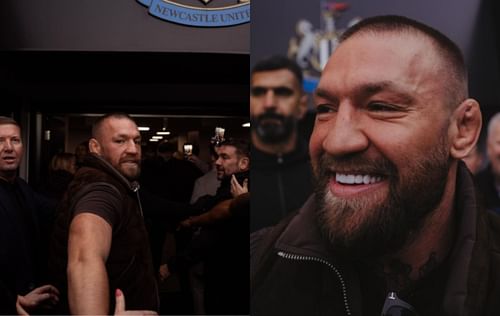 Conor McGregor shared pictures from his recent trip to St. James Park. [Screenshots courtesy: @thenotoriousmma on Instagram]