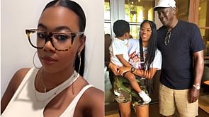 PIC: Michael Jordan's daughter Jasmine Jordan pairs oversized glasses with double denim look in mirror selfie