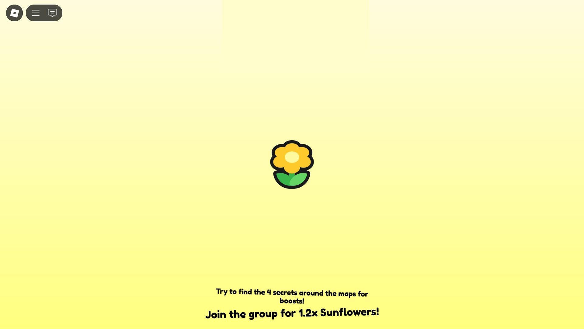 Loading into Sunflower Incremental (Image via Roblox)