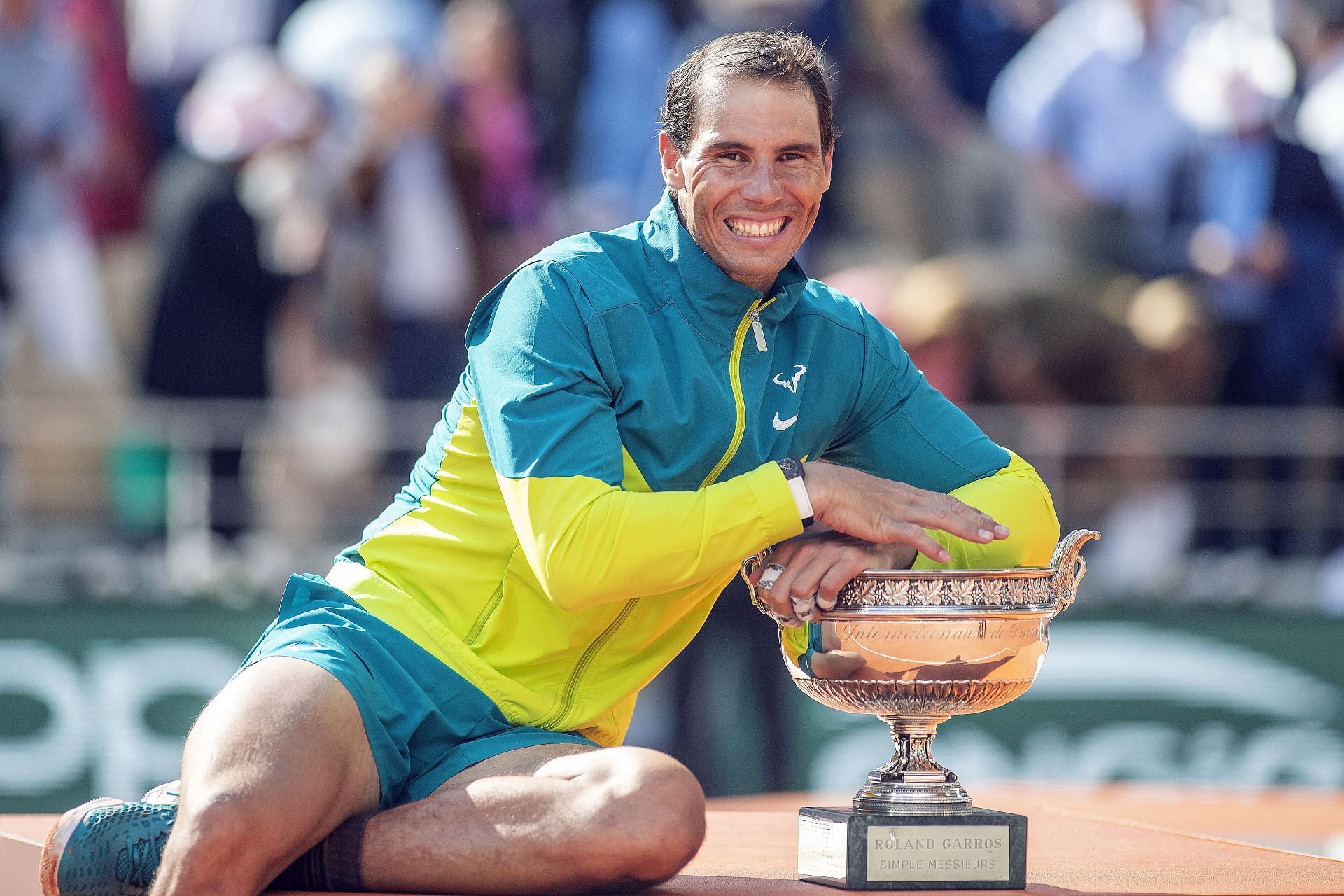 Rafael Nadal after winning the 2022 French Open (Getty)