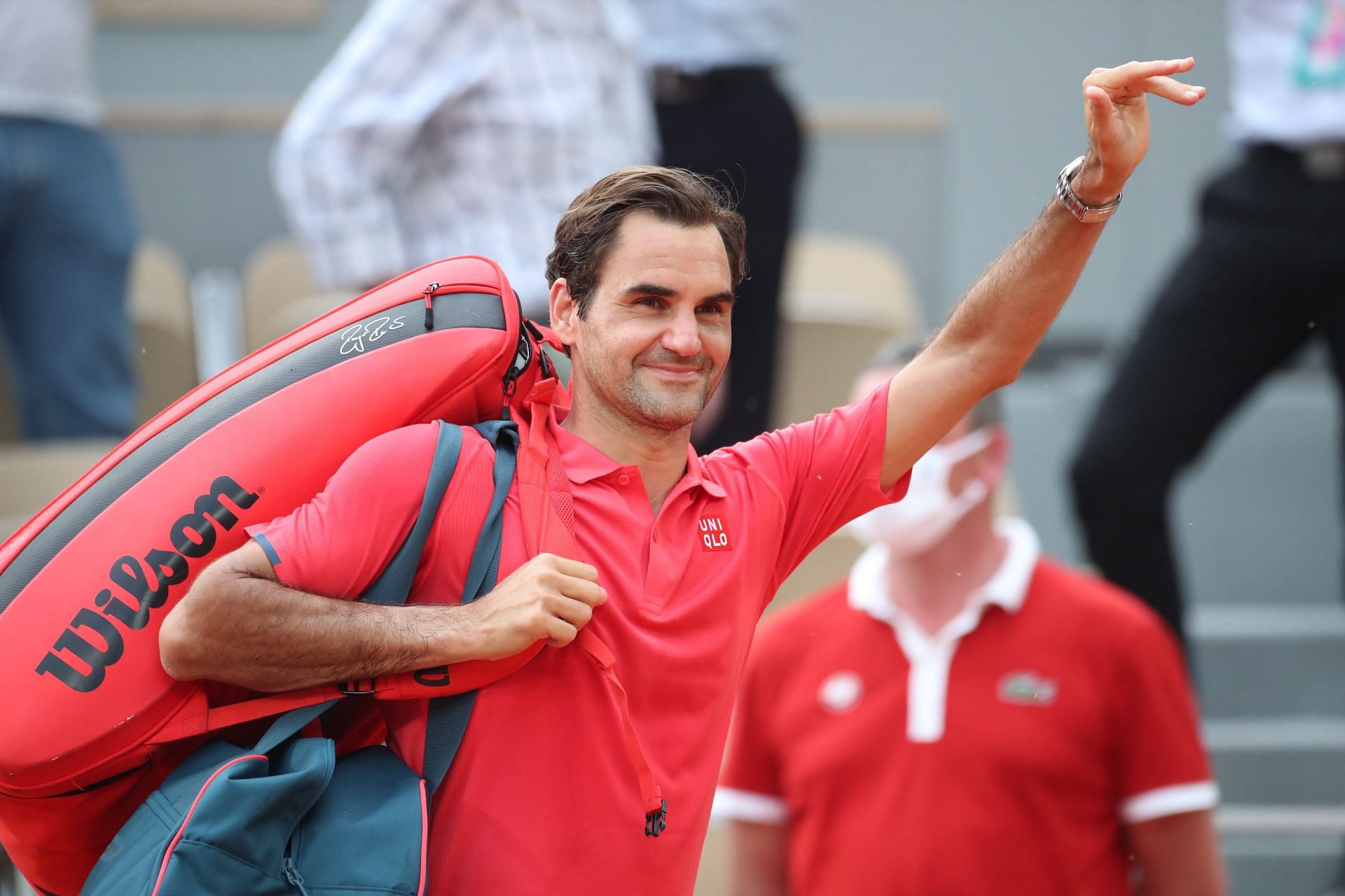 Roger Federer at the French Open 2021. (Photo: Getty)