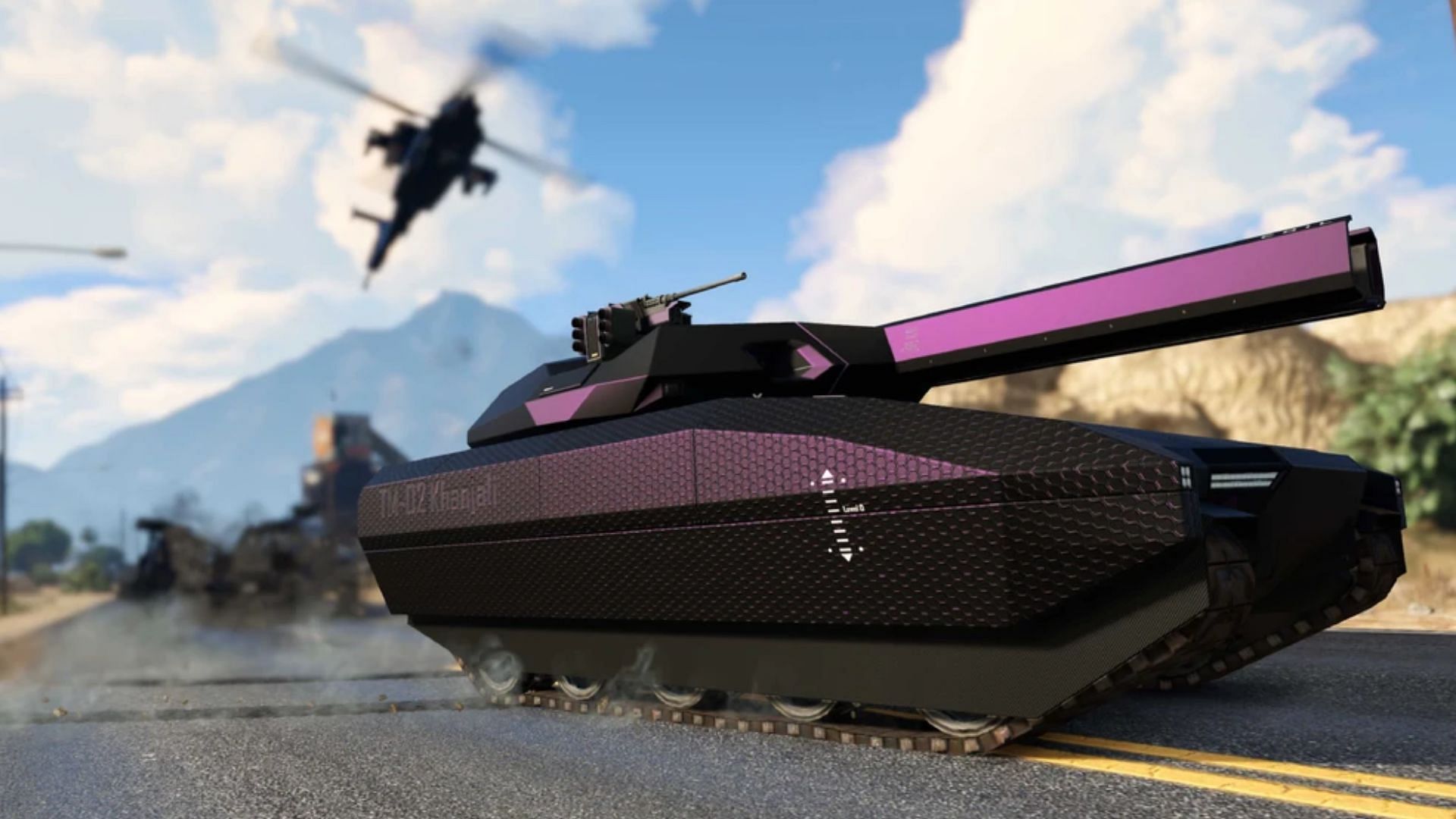 The GTA Online Doomsday Scenario Guide readers must steal a Khanjali tank in this part. (Image via Rockstar Games)