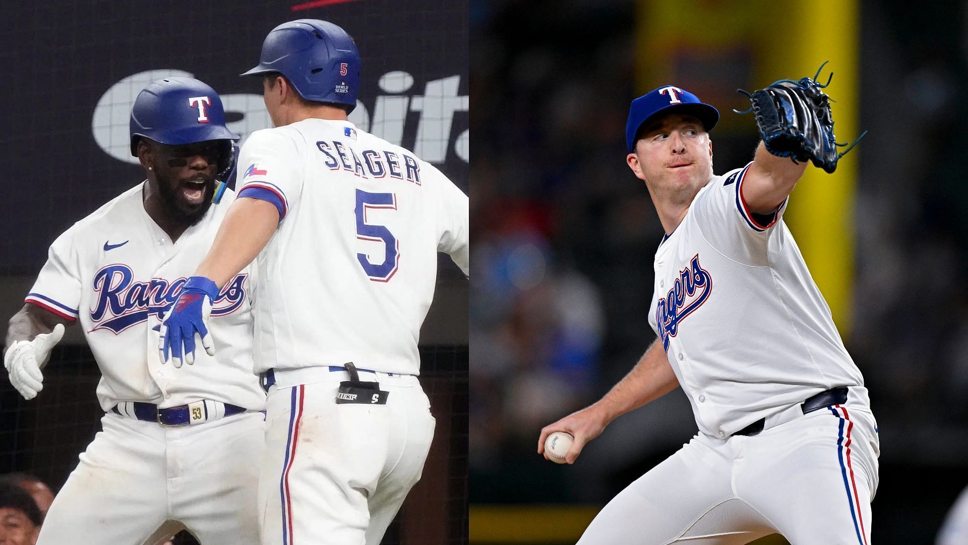 MLB insider Jeff Wilson gave injury updates regarding Texas Rangers stars Adolis Garcia, Corey Seager, and Josh Sborz (Photo Source: IMAGN)