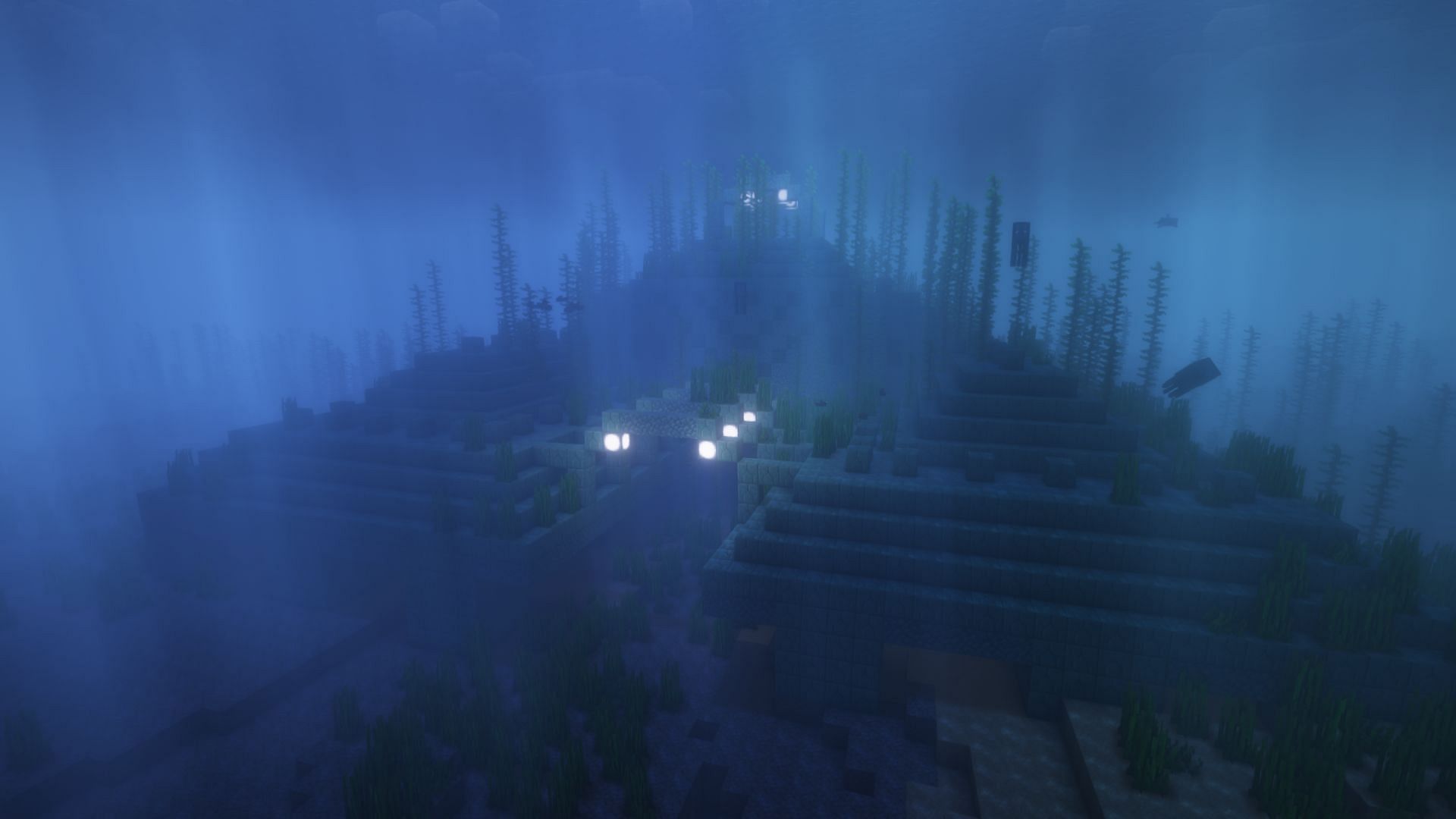 Ocean Monument is one of the prettiest structures in the game (Image via Mojang Studios)