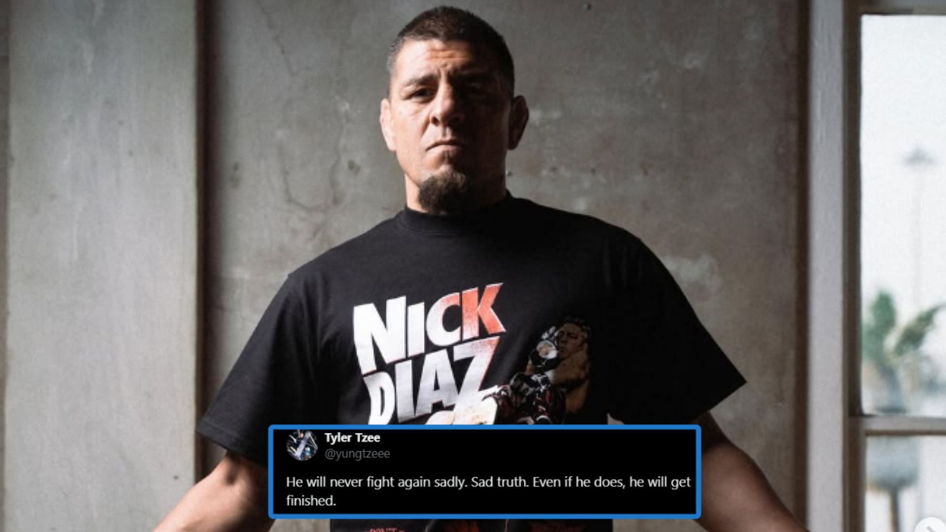 Fans react to Nick Diaz reportedly pulling out of UFC 310 bout [Image courtesy of @nickdiaz209 on Instagram]