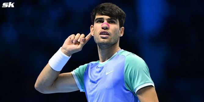 Carlos Alcaraz reveals whether he'll keep using a nose strip at ATP Finals after "breathing better" in win over Andrey Rublev amid illness issues