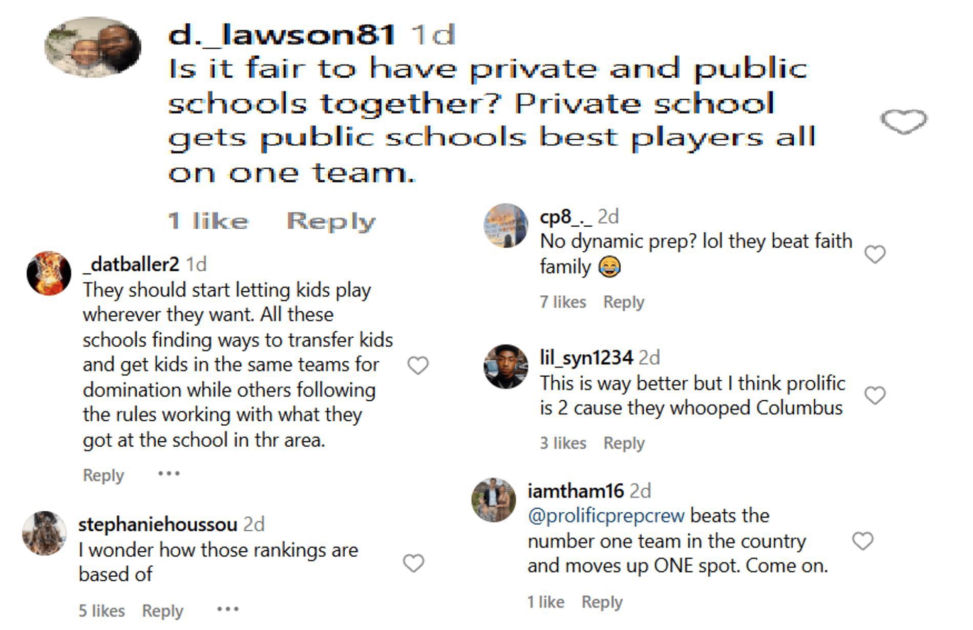 Fans react to ESPN&#039;s high school basketball rankings (Source: Instagram/sportscenternext)