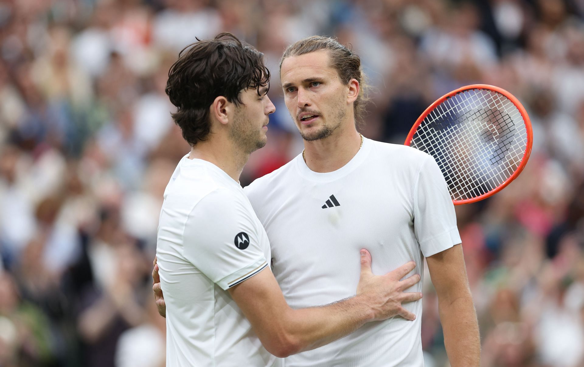 Taylor Fritz and Alexander Zverev at the Wimbledon 2024 (Getty)