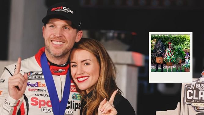 Denny Hamlin's fiancée Jordan Fish drops 4-word reaction to Samantha Busch's Halloween outfit creativity