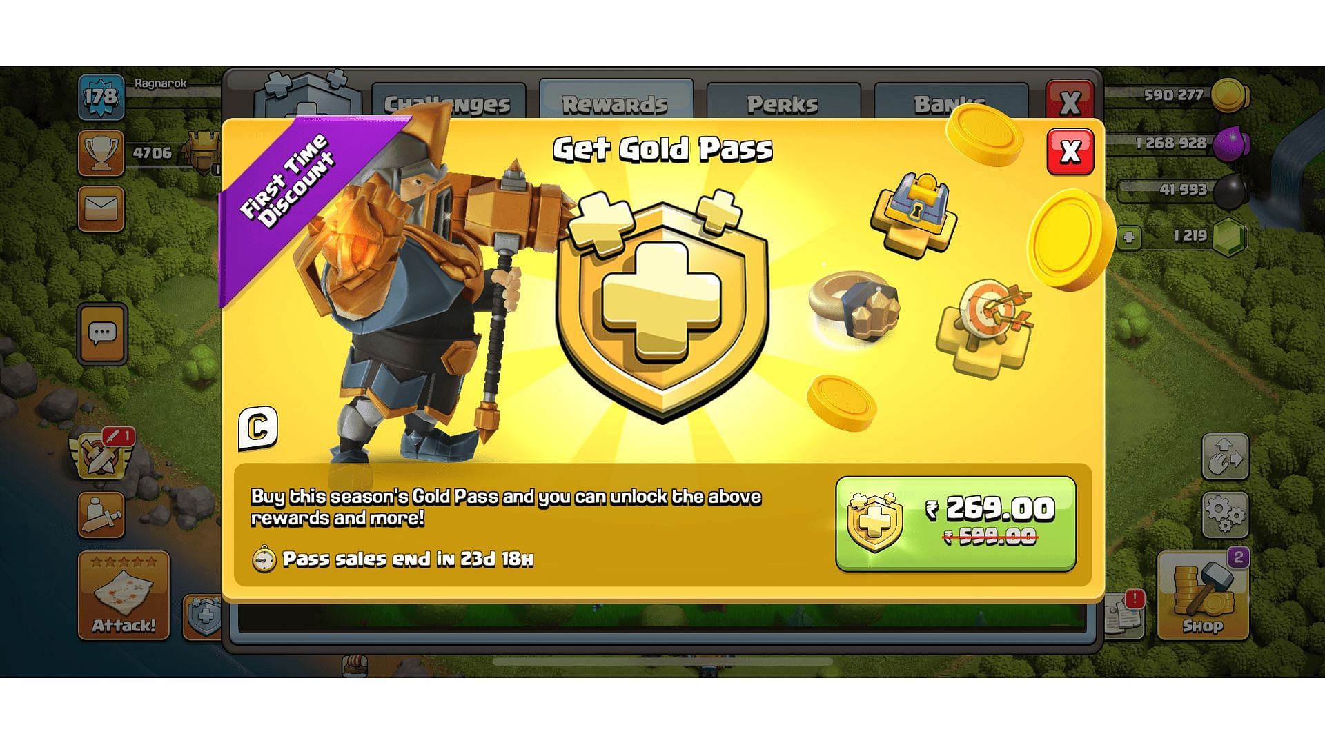 Get the November Gold Pass for free (Image via Supercell)