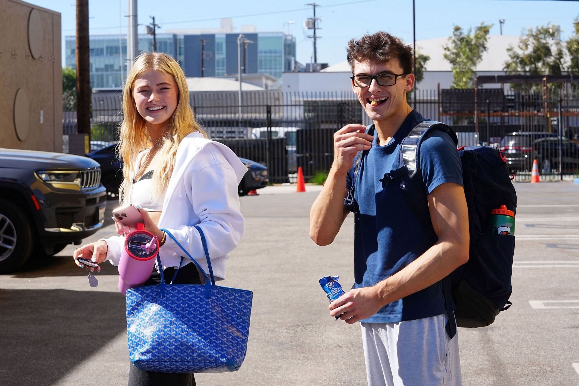 Stephen Nedoroscik and Arnold at the Celebrity Sightings In Los Angeles - (Source: Getty)