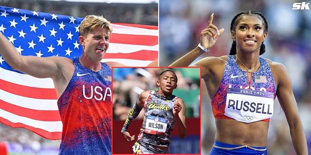 Hunter Woodhall and Masai Russell react to Quincy Wilson&rsquo;s visit to Texas Tech University. PHOTO: Getty Images