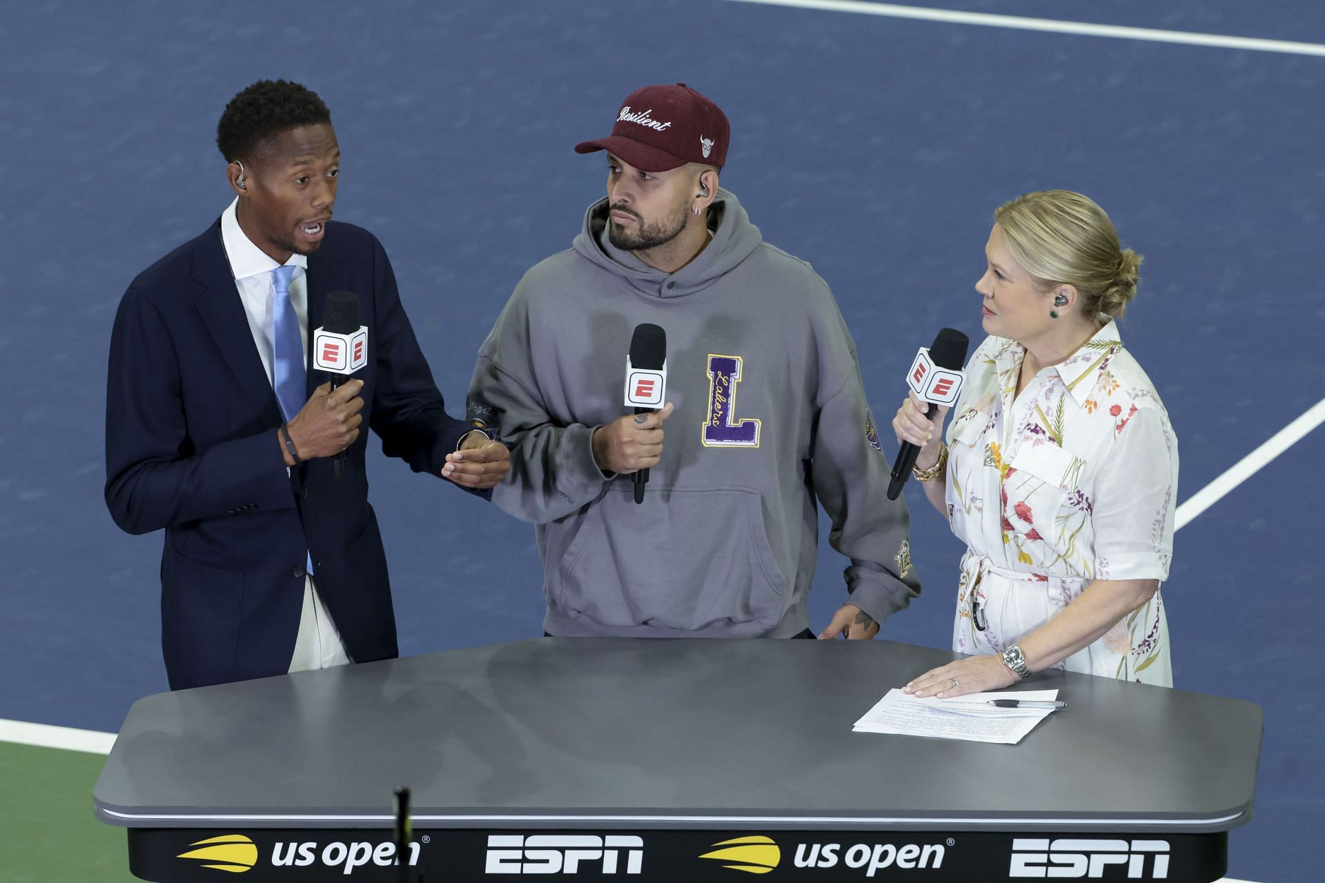 Nick Kyrgios during the 2024 US Open Tennis Championships. (Source: Getty)