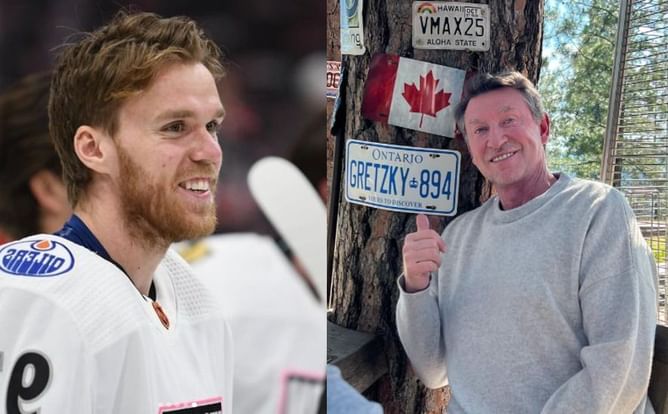 Connor McDavid and Wayne Gretzky congratulate Oilers staffer for achieving historic milestone