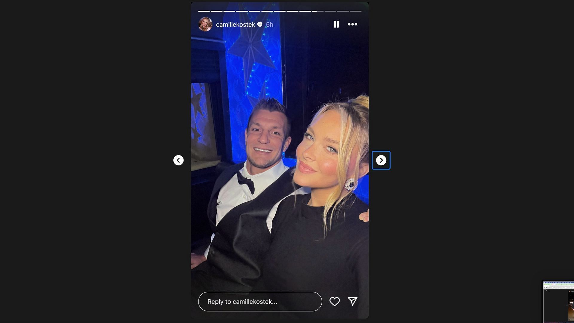 Rob Gronkowski and Camille Kostek / Image Via Instagram / @camillekostek