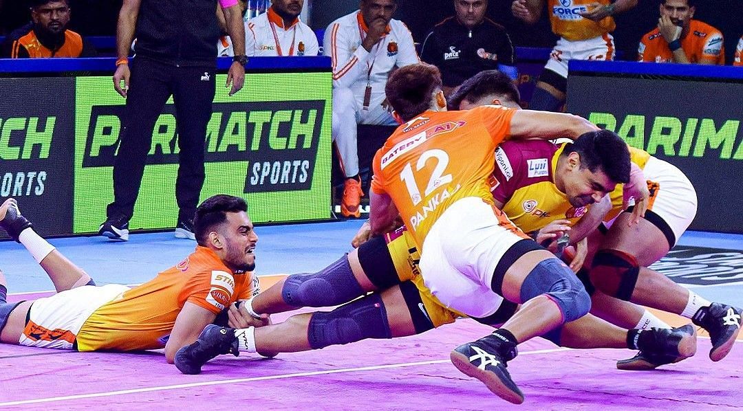 पवन सेहरावत का शानदार प्रदर्शन (Photo Credit - @ProKabaddi)