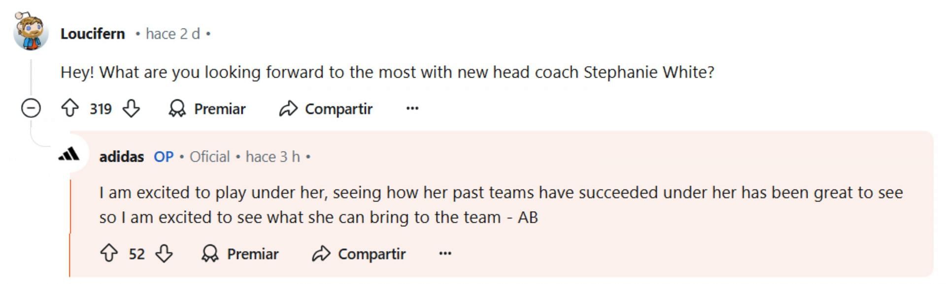 Aliyah Boston&#039;s comments about Stephanie White (Credits: WNBA Reddit)