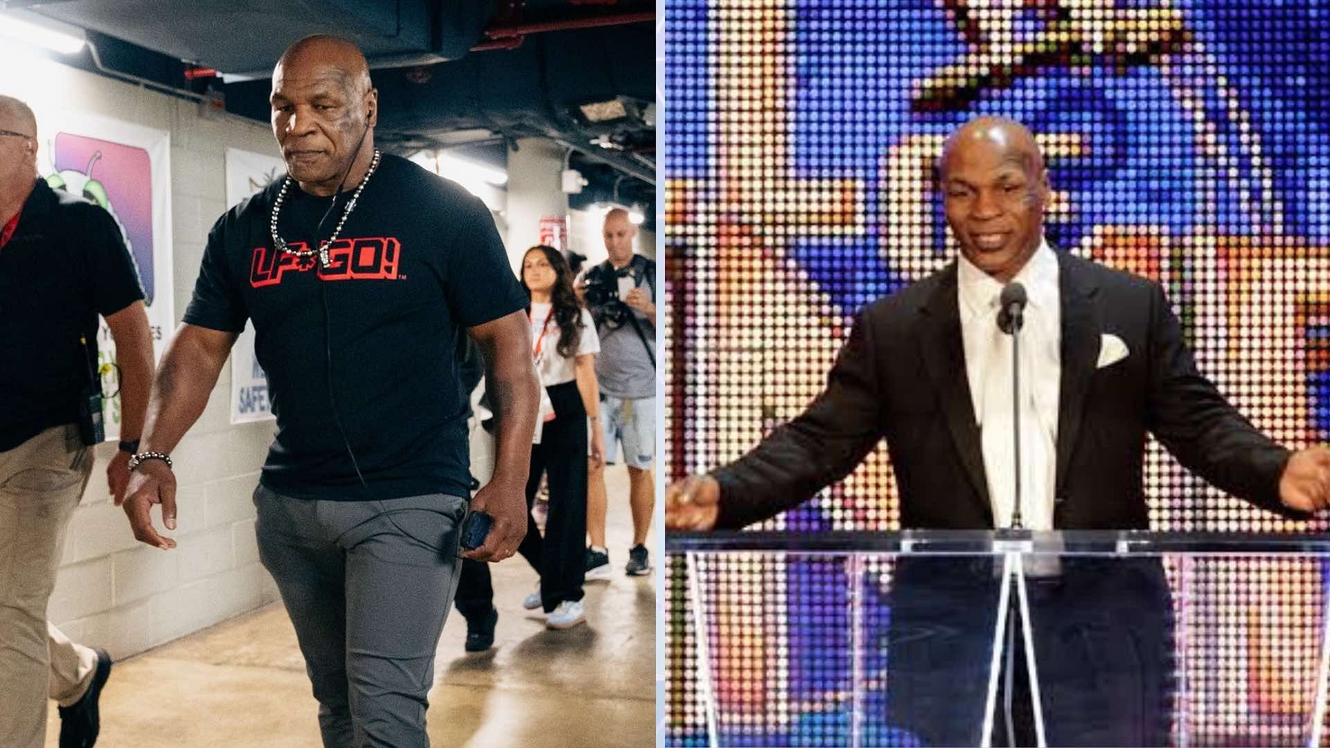 Mike Tyson is a WWE Hall of Famer [Credit: Mike Tyson on X &amp; WWE.com]