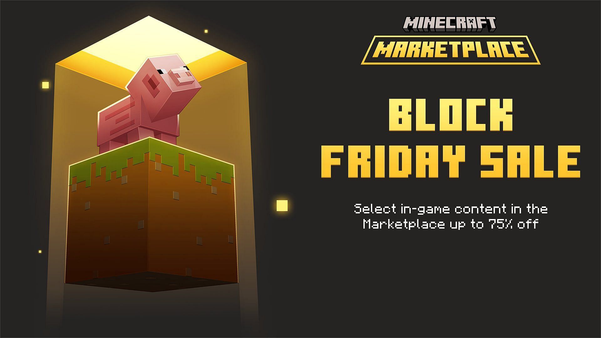 Minecraft Marketplace Block Friday sale