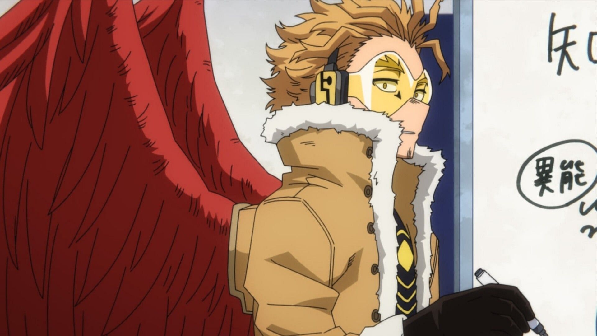 Hawks, as seen in My Hero Academia (Image via Bones)