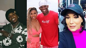 Deiondra Sanders fiance Jacquees hypes up Deion Sanders & ex-wife Carolyn Chambers as he highlights his son's privileges