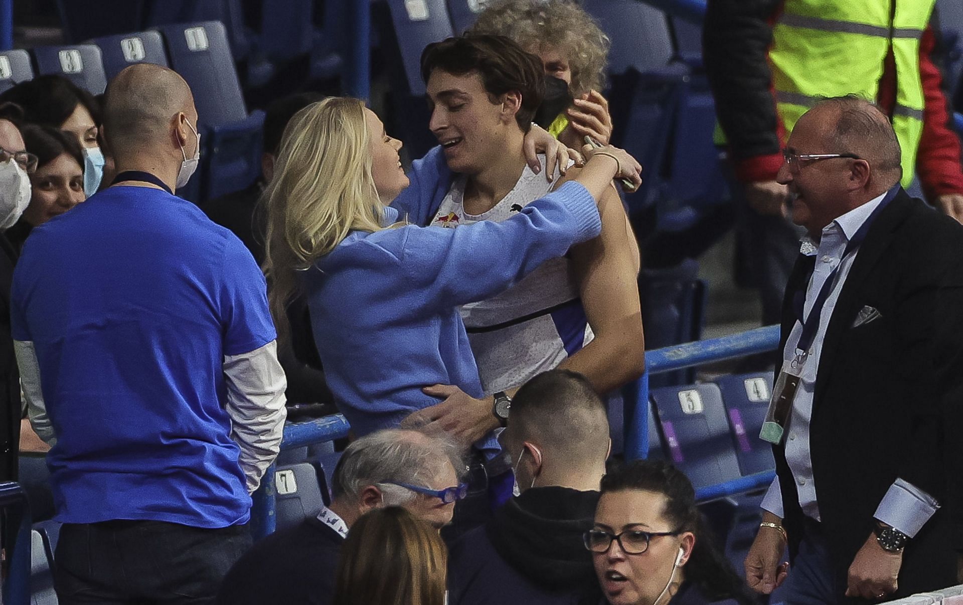 World Athletics Indoor Tour Silver Meeting - Mondo Duplantis with Desire Inglander in the stands (Source: Getty)