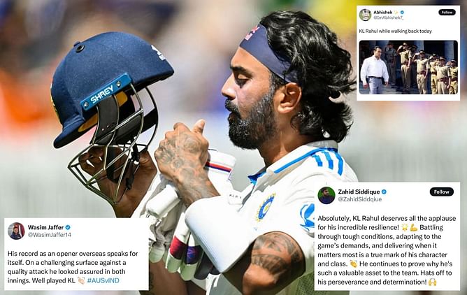 "Your apology should be as loud as your disrespect was" - Social media reacts to KL Rahul's knock in 2nd innings of BGT 2024-25 1st Test