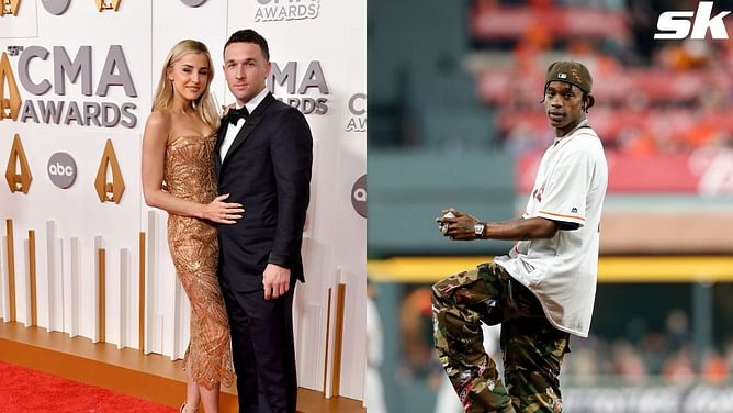 Travis Scott drops a 1-word reaction to Alex Bregman's wife Reagan celebrating Thanksgiving amid star third baseman's free agency