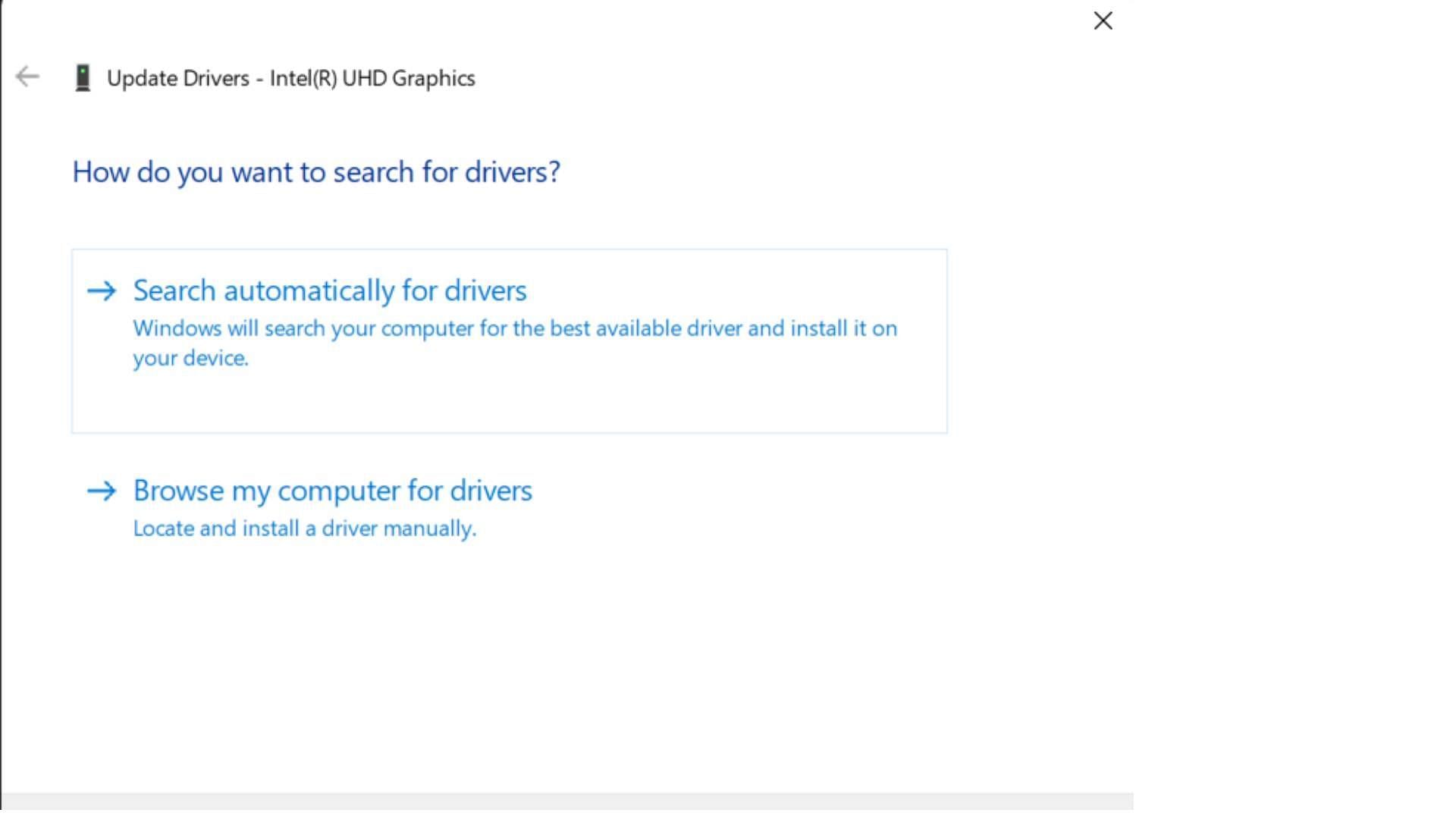 Check graphic drivers to fix can&#039;t find server error (Image via Microsoft)