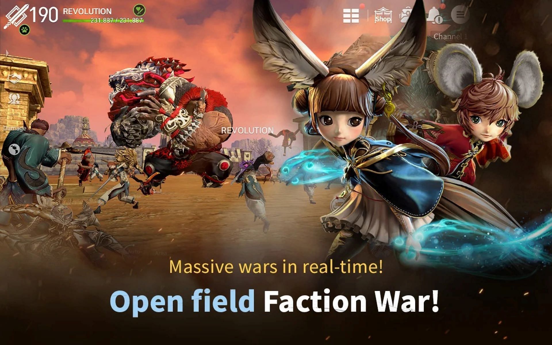 This character customization Android game has fast-paced gameplay and immersive setting (Image via Netmarble)