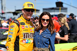 Kyle Busch's wife Samantha turns up the Halloween glam with all-black dress paired with spider-themed body stickers