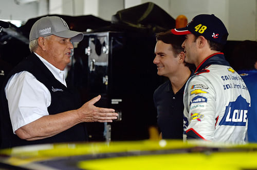 From left to right: Rick Hendrick, Jeff Gordon, Jimmie Johnson - Source: Imagn