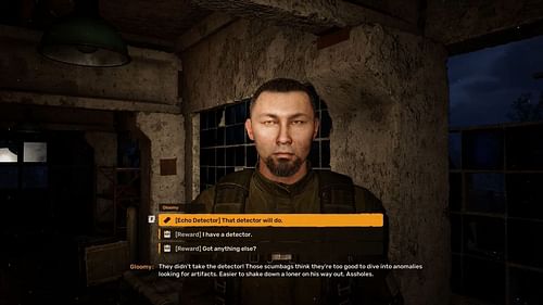 Gloomy's three choices in Stalker 2 (Image via GSC Game World)