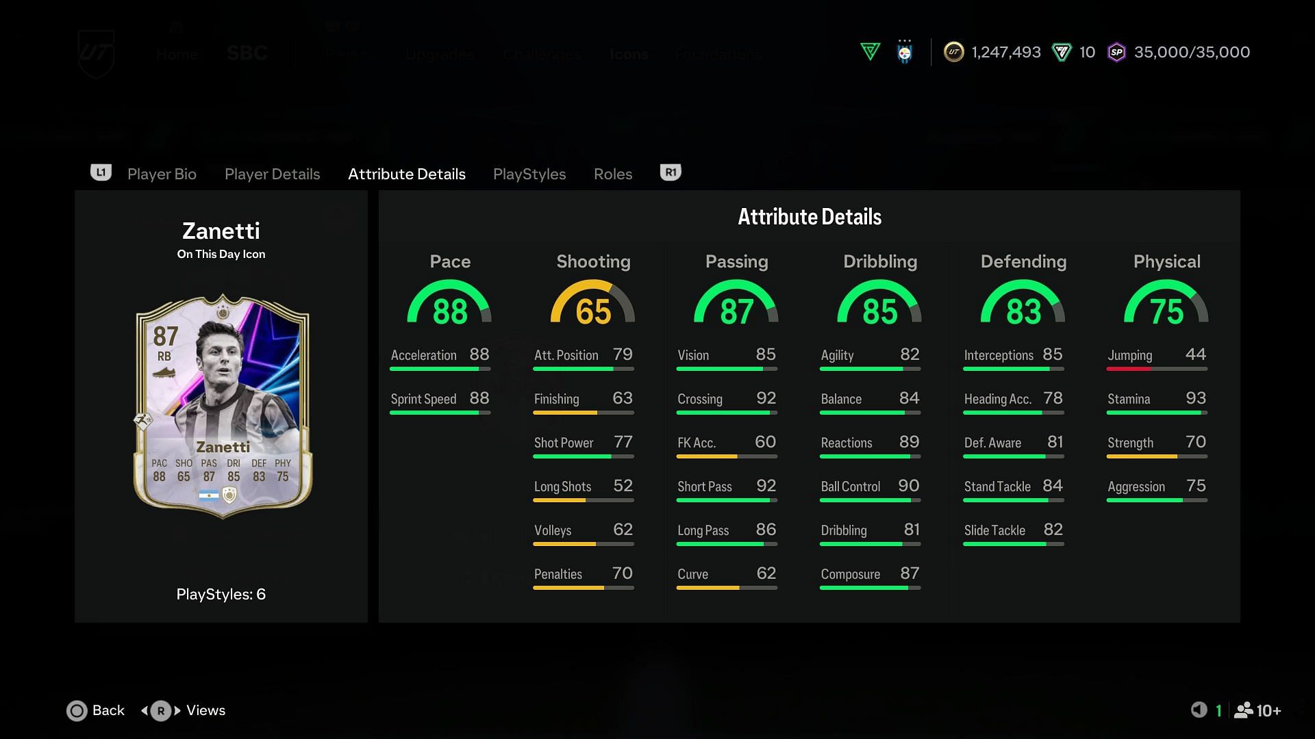 The card has amazing stats (Image via EA Sports)