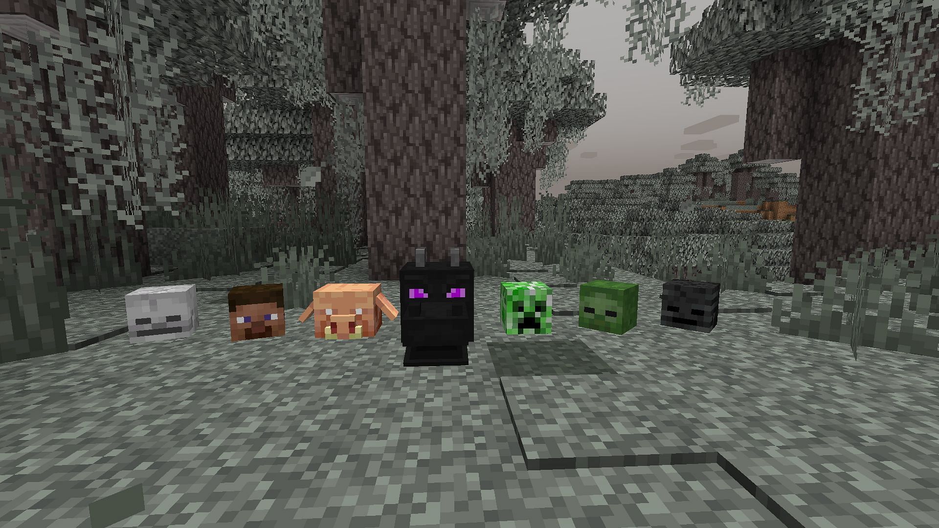 Mob heads are definitely among the coolest and best items dropped by mobs in Minecraft (Image via Mojang Studios)