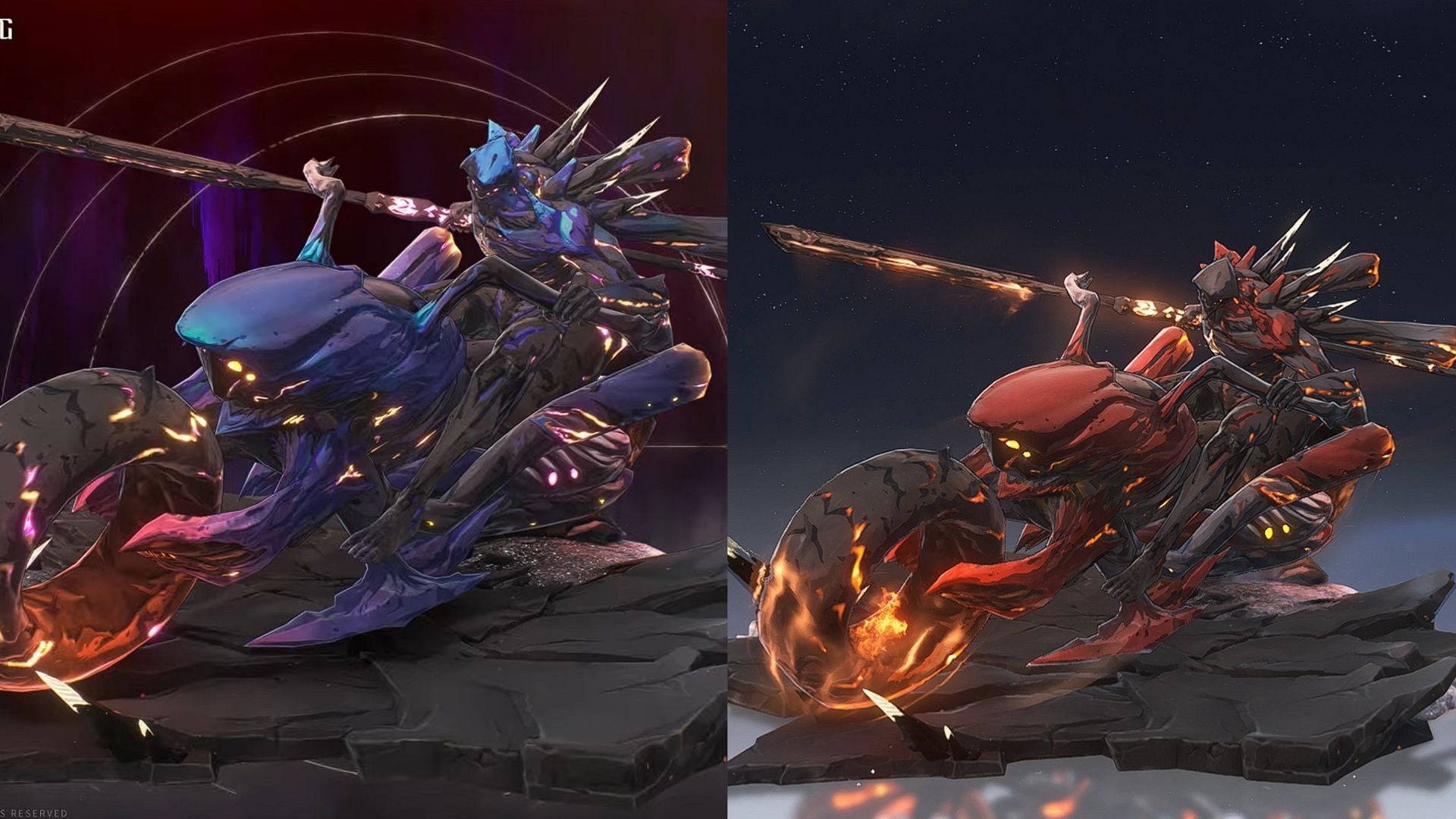 A visual comparison between the Phantom Echo and regular Inferno Rider (Image via Kuro Games)