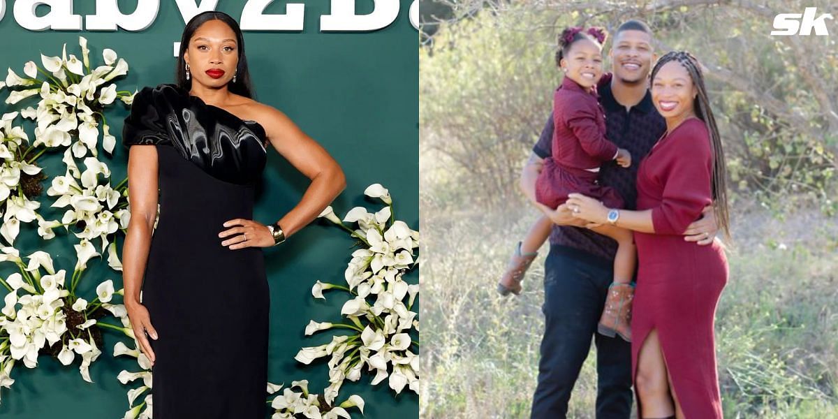 Allyson Felix embarks on a quick getaway with her husband Kenneth Ferguson after juggling work and parenting. (Images by Getty and Instagram @allysonfelix)