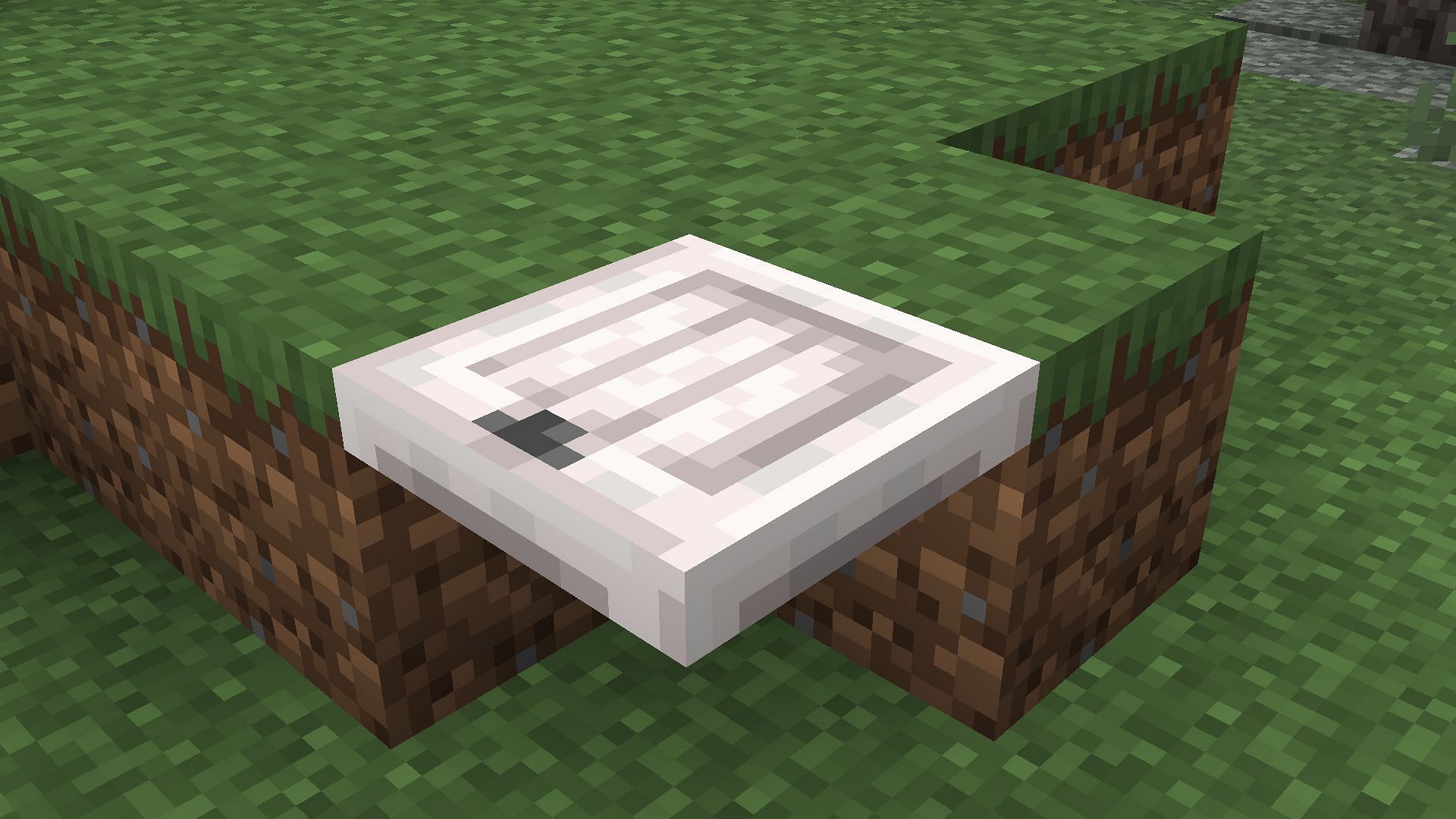 Use the trapdoor to block areas or create small doors (Image via Mojang Studios)