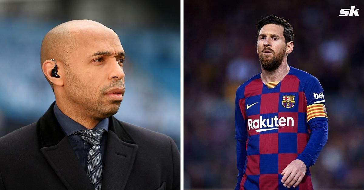 Former Barcelona forward Thierry Henry once defender Lionel Messi against criticism