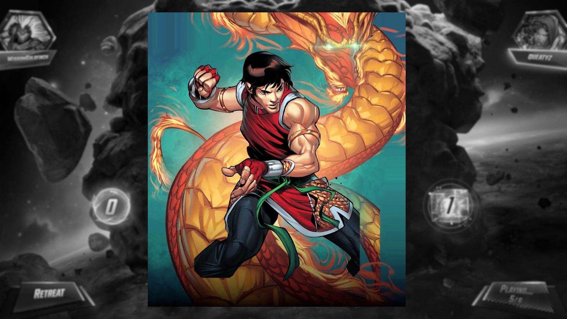 Shang-Chi is considered one of the best counters in Marvel Snap cards to counter Surtur (Image via Nuverse)