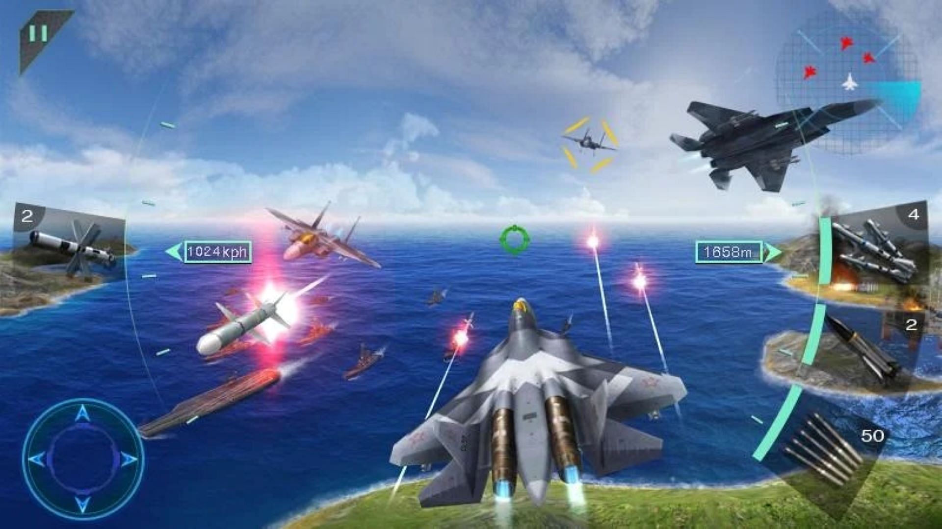 Sky Fighters 3D will keep aviation fans interested (Image via Doodle Mobile Ltd.)