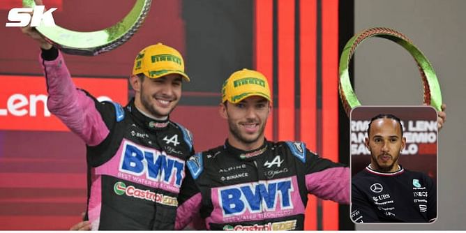 "Great drive guys" - Lewis Hamilton congratulates Alpine duo of Esteban Ocon and Pierre Gasly for the podium at F1 Brazilian GP