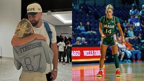 Jake Ferguson highlights GF Haley Cavinder's "lethal" move he "fell victim" to as she stars in Miami's 71-66 win against Campbell
